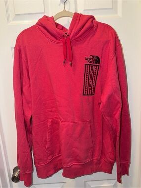 The North Face Men's Bright pink Crewneck Pullover Hoodie